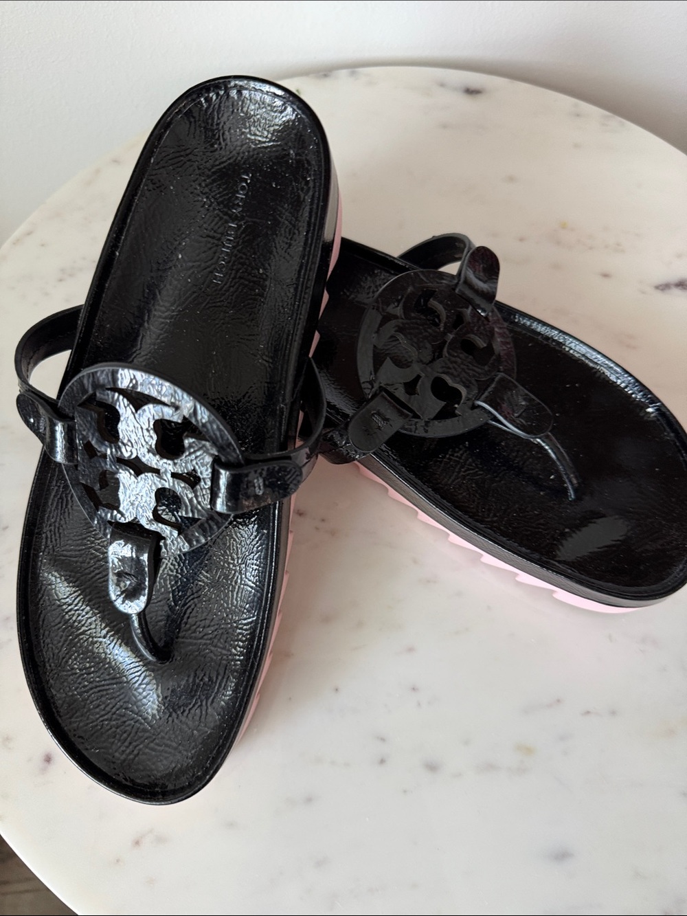 Tory Burch Miller Cloud Lug Sandals Size 8.5 - Picture 5 of 10